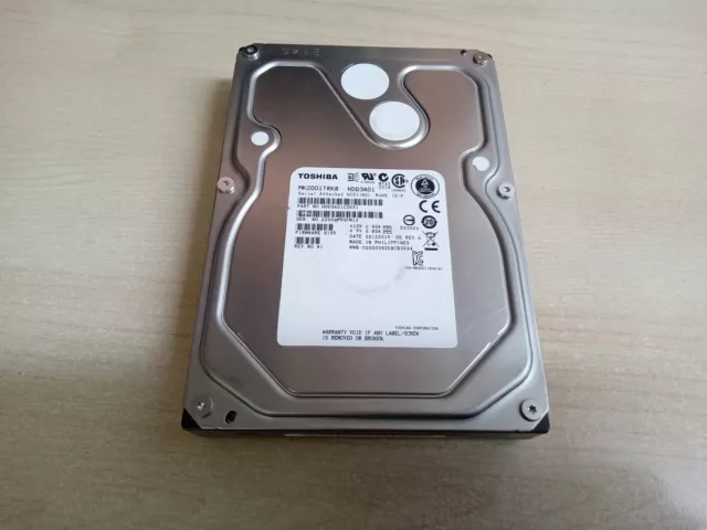 Toshiba 2 TB 3.5" SAS Hard drive - MK2001TRKB - SAS interface NOT SATA