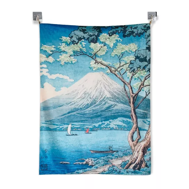 Mount Fuji Lake Yamanaka Hiroaki Takahashi Japanese Art Tapestry Wall Hanging