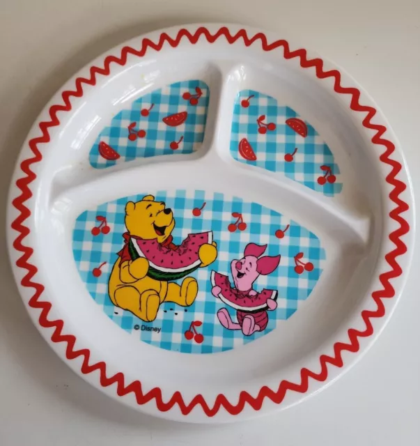 The First Years Childs Divided Melamine Plate Winnie Pooh & Piglet 8.5" Disney