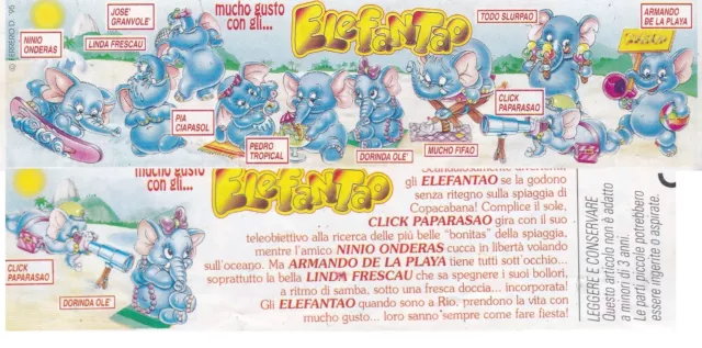 Kinder - Cartina - Elefantao - 1995 - In Italiano