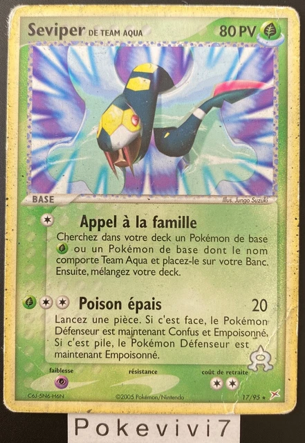 Carte Pokemon SEVIPER 17/95 Rare Bloc EX Team Aqua VS Team Magma FR OCCASION
