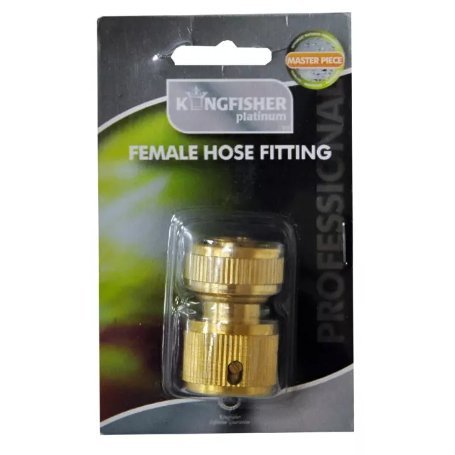 Kingfisher Pro Platinum High Quality Brass Threaded Tap Female Hose Fitting New