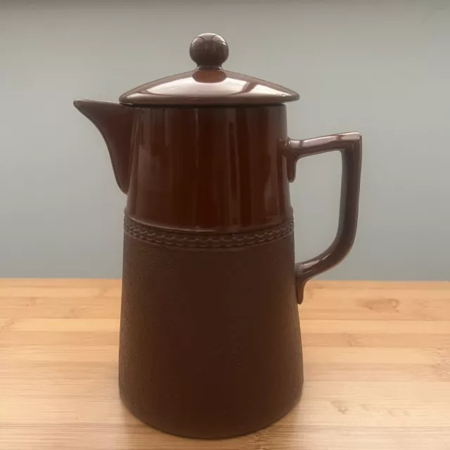 Gibsons Brown Glazed Stoneware Coffee Pot Water Jug Excellent Condition Rare Vgc