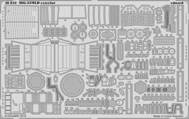 (EDP48842) - *** Eduard Photoetch 1:48 - MiG-23MLD Exterior (Trumpeter)