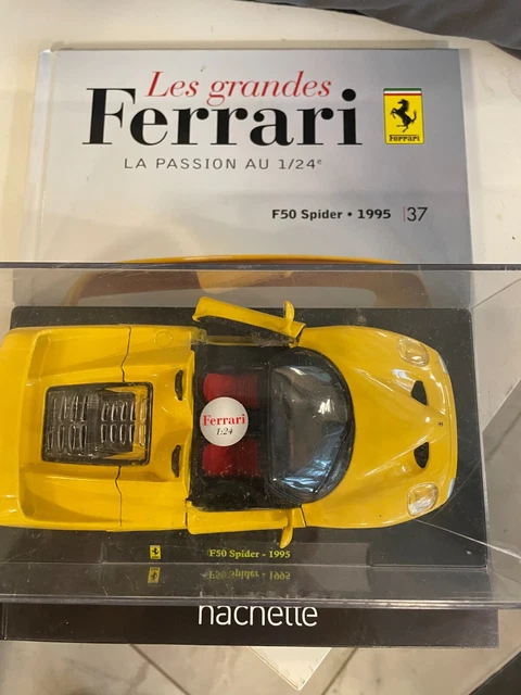 Hachette 1/24 - Ferrari F50 Spider 1995 Jaune - Les Grandes Ferrari N°37 - Avec Fascicule