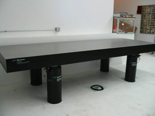 TESTED 5' x 12'  NEWPORT RS-4000 OPTICAL TABLE PNEUMATIC ISOLATORS SET UP KIT