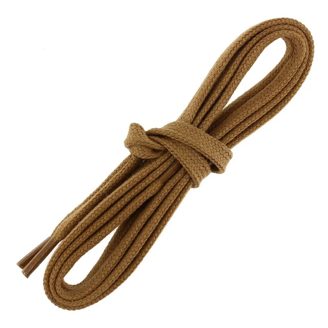 Les Lacets Français. Lacets plats et épais. SNEAKERS, Coton. Marron Chameau.  -