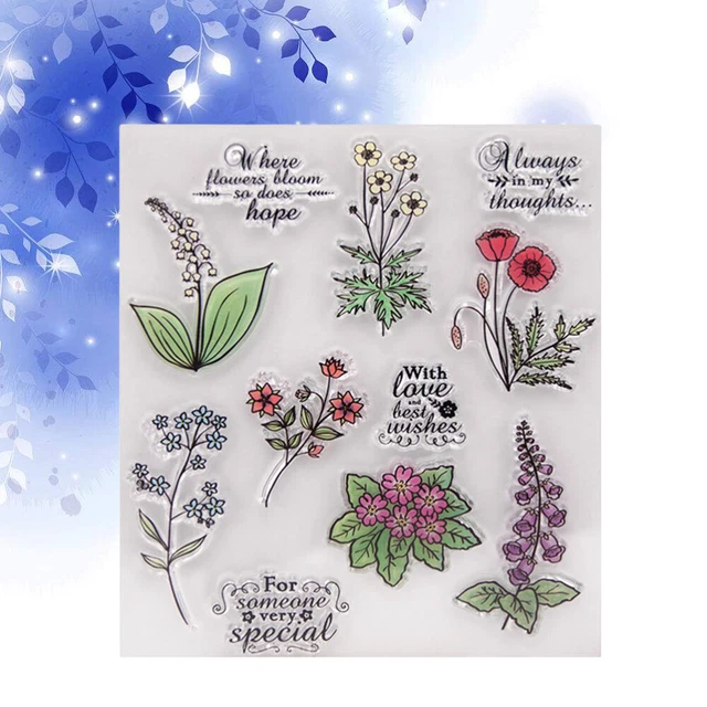 Transparent Stamps Christmas Clear Stamps Clear Rubber Stamps Sentiments Stamps