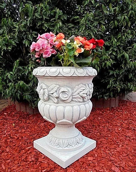 Steinfigur Pflanzkübel 55 cm Steinguss,Blumenschale, Pflanzschale, Gartenfigur