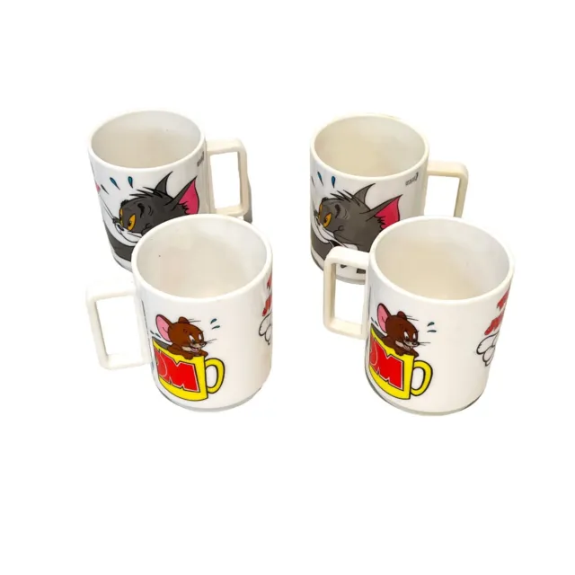 4 x Plastic Tom & Jerry Collectable Mug Turner Entertainment Co