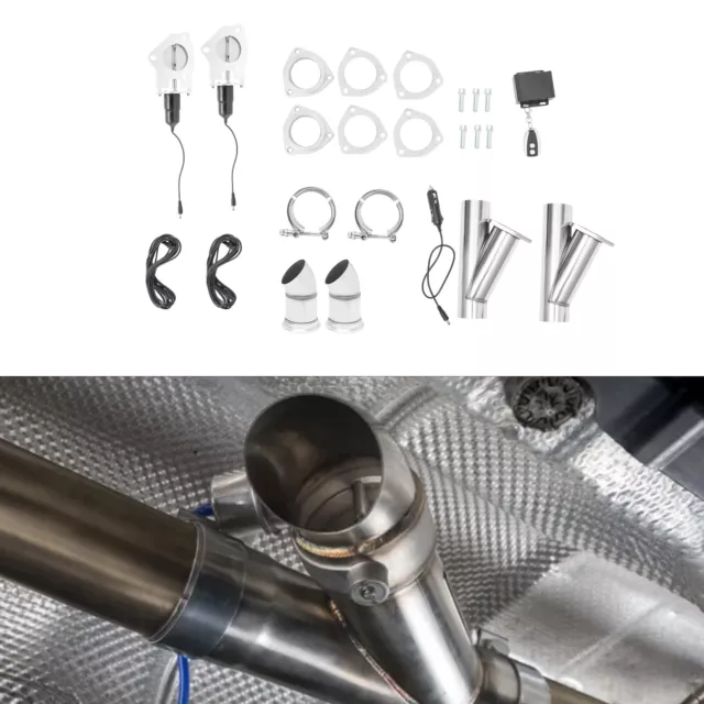 X-Parts Klappenauspuff 63,5 mm Auspuffklappe mit FB per Knopf LAUT LEISE  Auspuff : : Auto & Motorrad