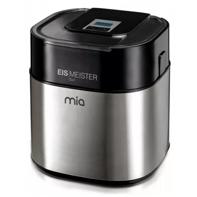 Mia IC 9964 5-in-1 Eismaschine Eisbereiter Eiscreme Sorbet Yogurt Eis Maschine