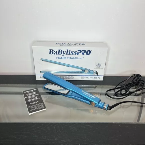 BabylissPRO Wet To Dry Vented Ionic Flat Iron 1-1/2'' BNT4093TUC New in Box Blue 2