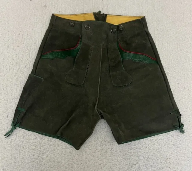 Vintage Leather Suede German Shorts Made In Western Germany