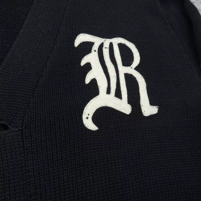 VTG POLO RALPH Lauren Rugby Sweater Mens Medium Elbow Patches Script ...