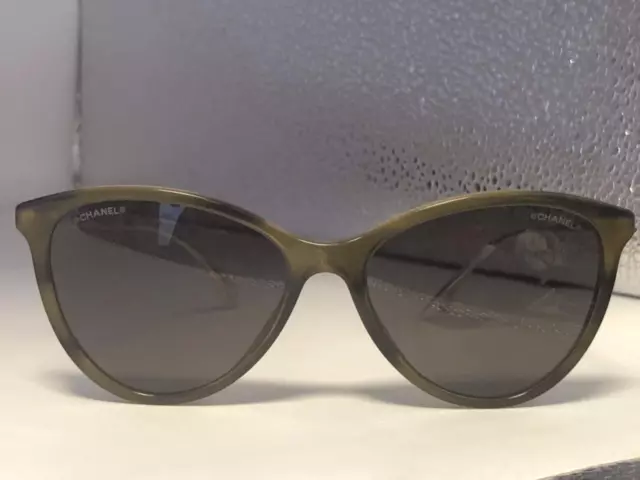 Chanel Rectangle Sunglasses CH5488A 52 Green & Dark Green & Gold Sunglasses