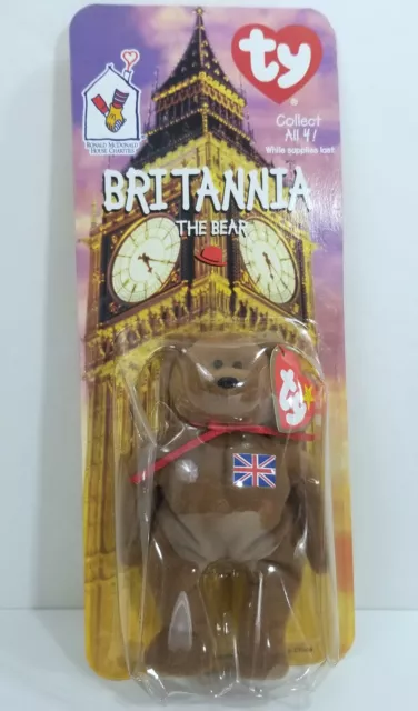 Retired TY Teenie Beanie Baby Britannia The Bear RARE