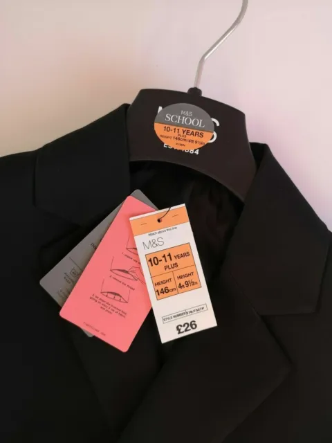 Marks and spencer school girls black PLUS fit blazer ages 10-16 years available