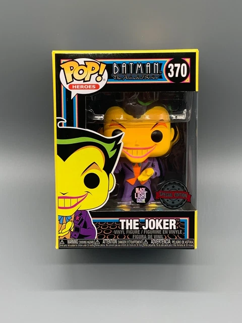 Funko Pop! Heroes #370 The Joker Dc Blacklight Exclusive New With Protector