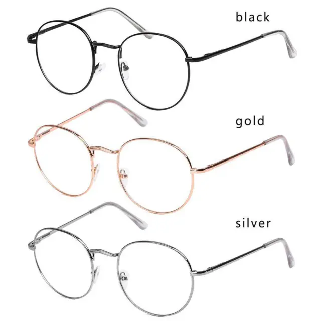 Care Oversized Metal Eyeglasses Frame Round Glasses Optical Glasses Spectacles