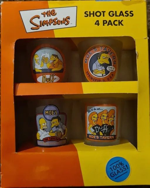 The Simpsons Shot Glass 4 Pack 2000