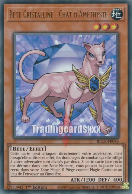 Yu-Gi-Oh! Bête Cristalline : Chat d'Améthyste : UR BLCR-FR048