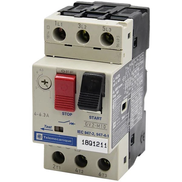 GV2-M10 Telemecanique 4-6.3A 600V 3P Manual Starter  -SA