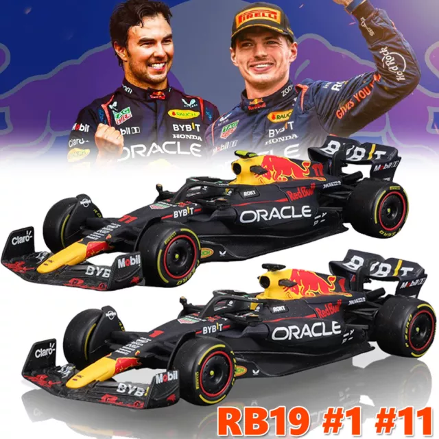 BBURAGO 1:43 2023 Red Bull RB19 #1 Max Verstappen #11 Perez F1 Racing Model Car