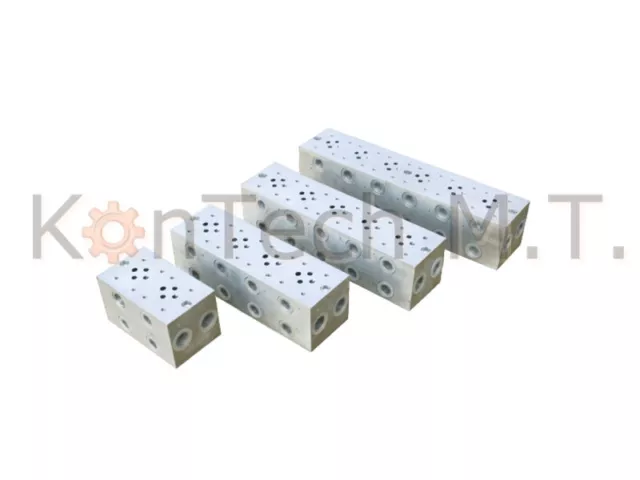 KTMT-GP2V Grundplatte Ventilplatte für 2x Hydraulik, Magnetventil NG 6 Alu/Stahl