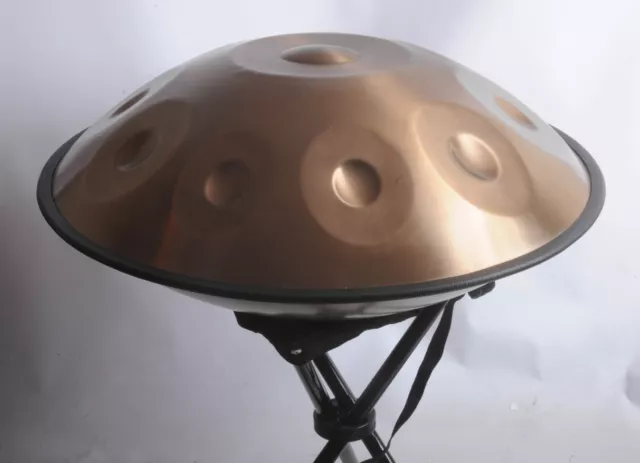 22 inch 10 Note Handpan Drum Lomuty Steel Drum Copper D Minor (B)