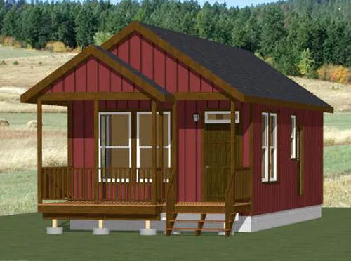 16x32 Tiny House -- 511 sq ft -- PDF Floor Plan -- Model 1B