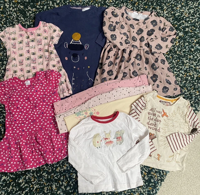 Girls Clothes All Season Bundle 2-3 Years X 9 Items. M&S, Tu, Mini Club next