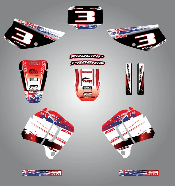 Full  Custom Graphic  Kit -AUSSIE PRIDE - HONDA BRAZILIAN XR 200 R 1994 / 2003