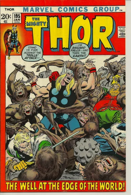 THOR (The Mighty) Vol. 1 1971 #195 VF- Stan Lee, Gerry Conway