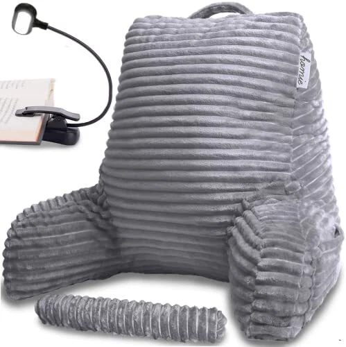 Reading Bed Rest Pillow with Reading Light and Wrist Support, Has Arm R...