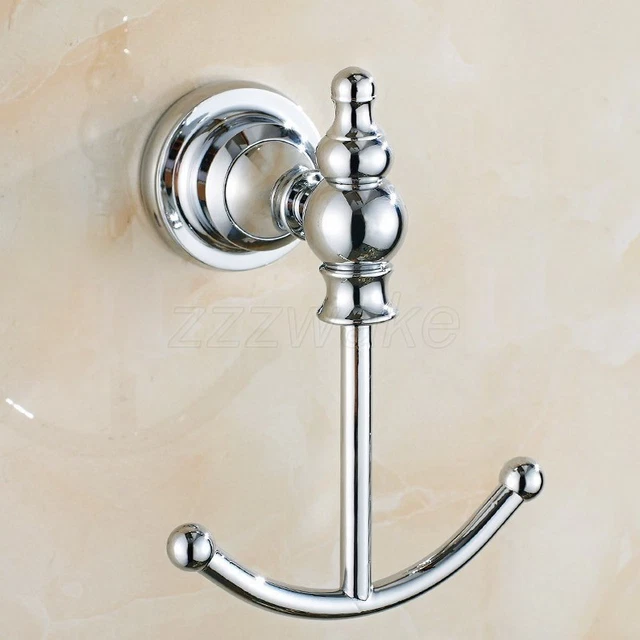 Polished Chrome Wall Mounted Coat Cloth Robe Hat Hook Rack Hanger Holder ZD600