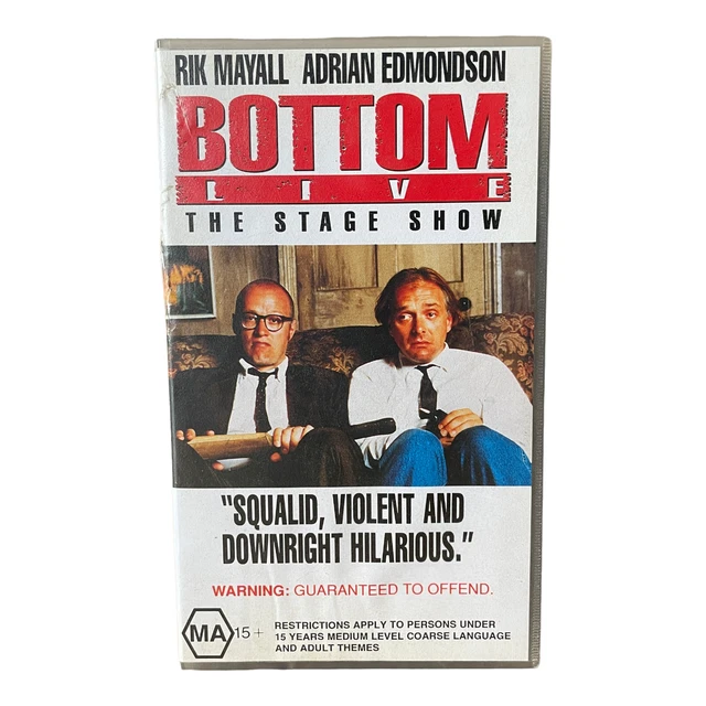 Bottom Live: The Stage Show VHS - AC/AUS/PAL/PG/Vintage/Comedy/Stand-Up 🐙