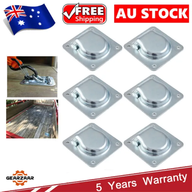 6x Heavy Duty Lashing Ring Tie Down Point Anchor Ute tray box Trailer Recessed