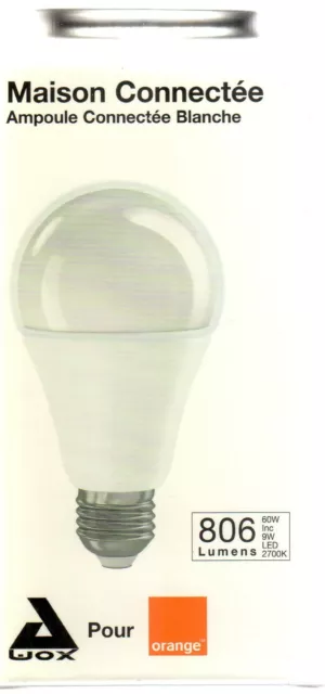Ampoule connectée Smart Led Ener-j LED A60 9W équivalent 60W B22