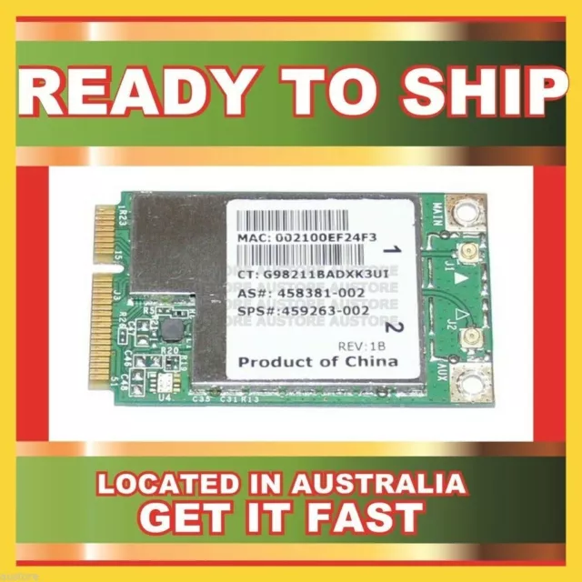 GENUINE HP 459263-002 MINI PCI 802.11B / G Internal WIFI CARD Chip 458381-001