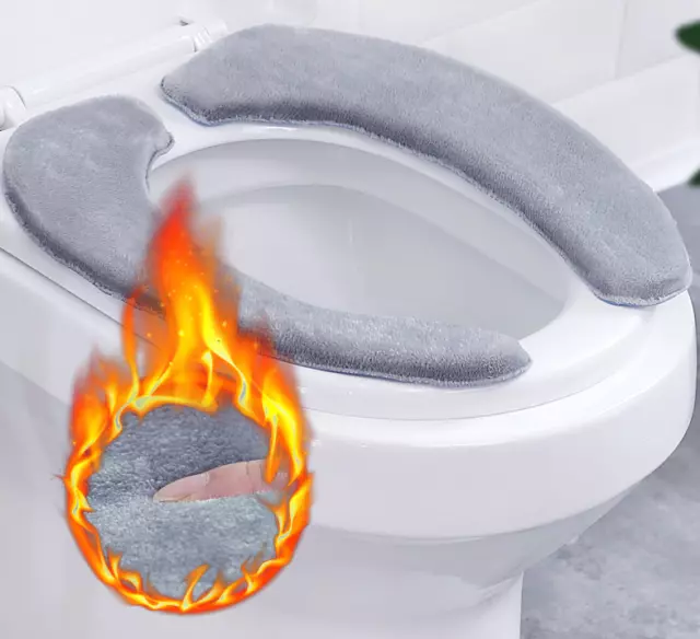 Bathroom Toilet Seat Closestool Washable Soft Warmer Mat Cover Pad Cushion Cover