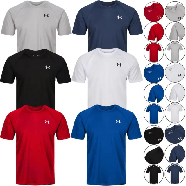 Mens Under Armour T-Shirt Short Sleeve Crew Neck Gym Sport Heat Trap Breathable