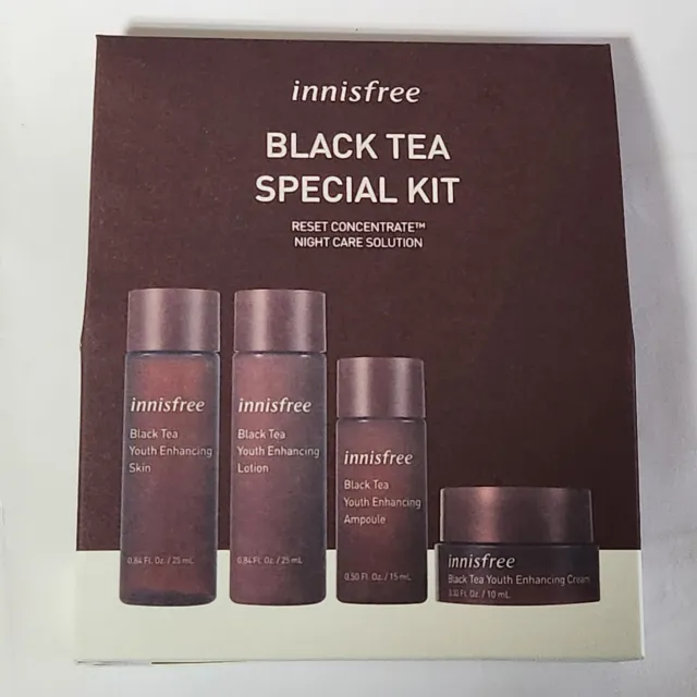 INNISFREE Black Tea kit SPECIAL4 Items Samples Travel Set Korean Cosmetic