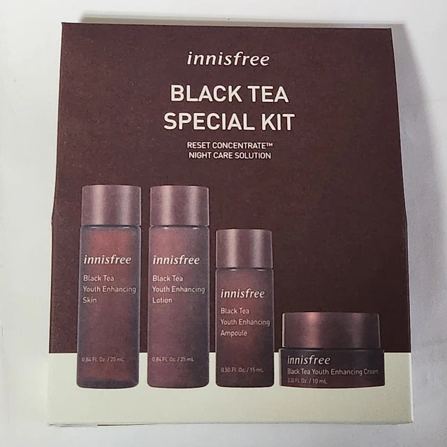 INNISFREE Black Tea kit SPECIAL4 Items Samples Travel Set Korean Cosmetic
