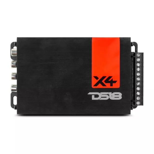 DS18 - X4 Ultra Compact Class D 4-Channel Powersports/Marine Amplifier 1400W Max