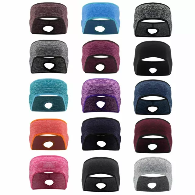 Fleece Ear Cover Running Headband Winter Sweatband Ear Warmer Ponytail Headband