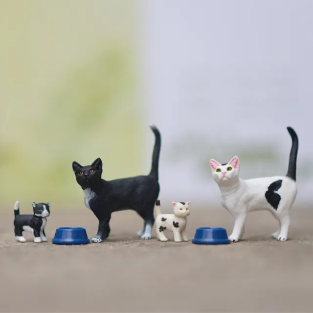 Dolls House 1:6TH Scale Miniature Pet Cats Kit Kitten Decor Accessories 11.5"