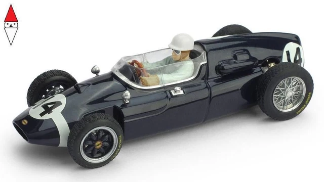 Modèle Réduit 1:43 BRUMM Cooper F1 T51 #24 - Vainqueur Monaco GP 1959, Jack Brabham + Figurine, R278-CH