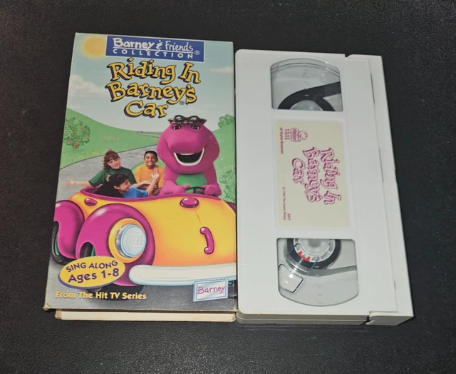 BARNEY : Riding In Barney's Car (VHS, 1995) Purple Dinosaur Kids Rare ...