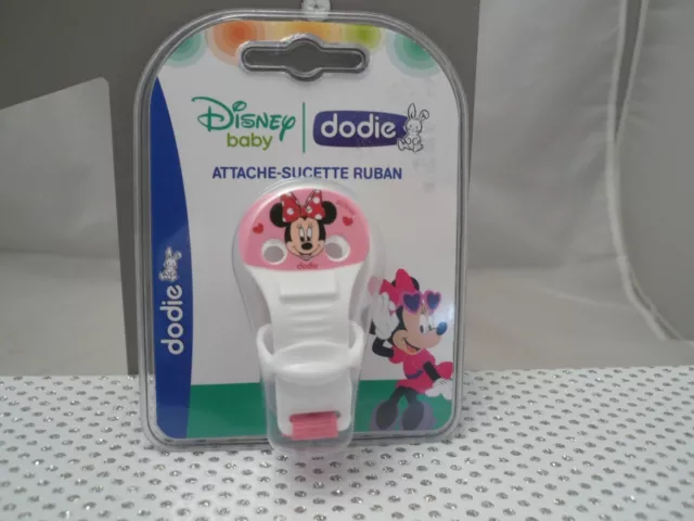 Dodie Disney Baby attache tétine rose Minnie Mouse sous blister